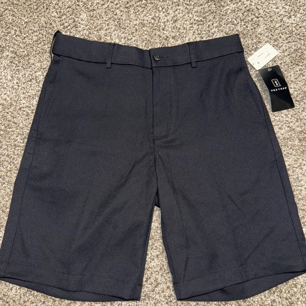 PGA Tour Men's Navy Flat Front Shorts